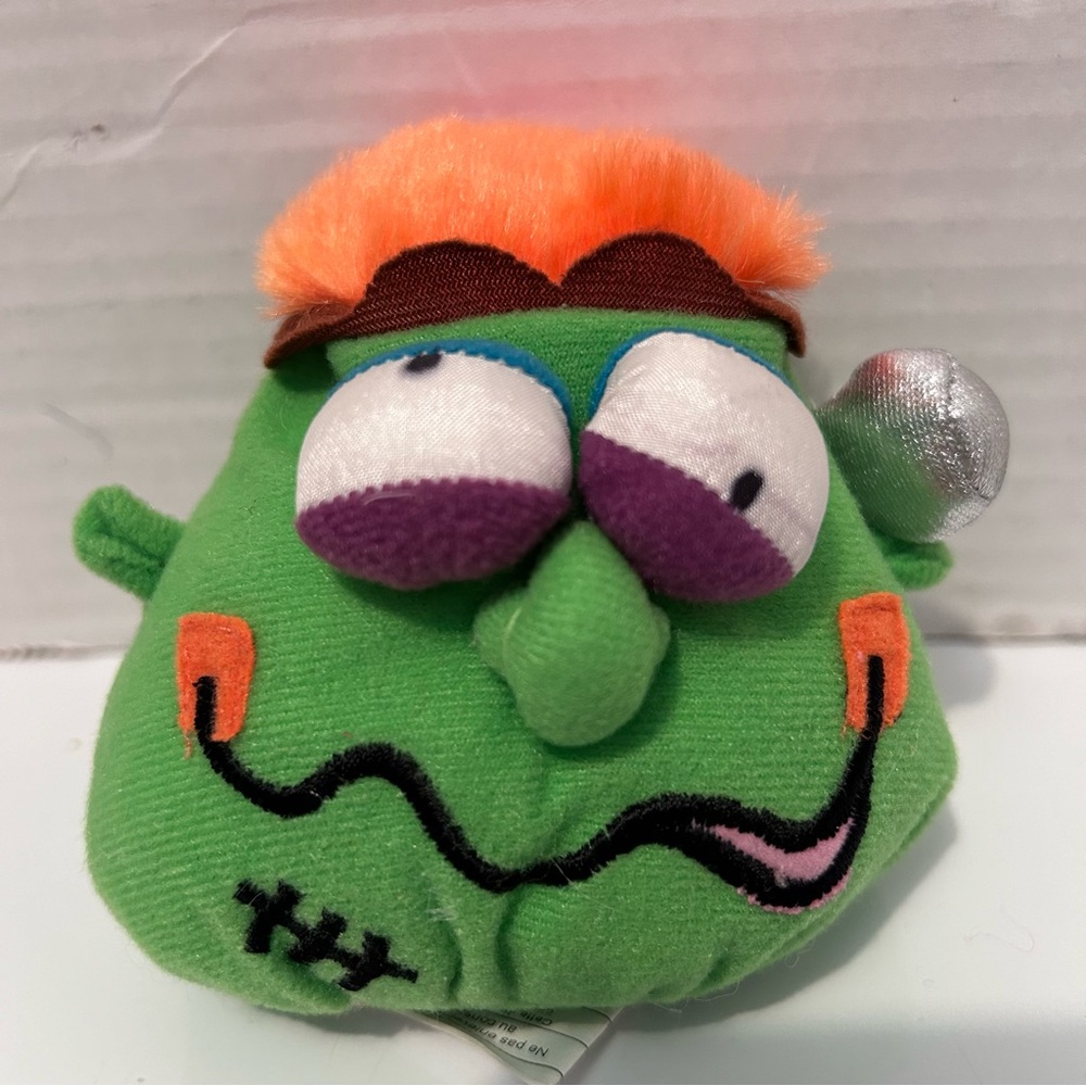 Green/orange Monster plush 4” tall